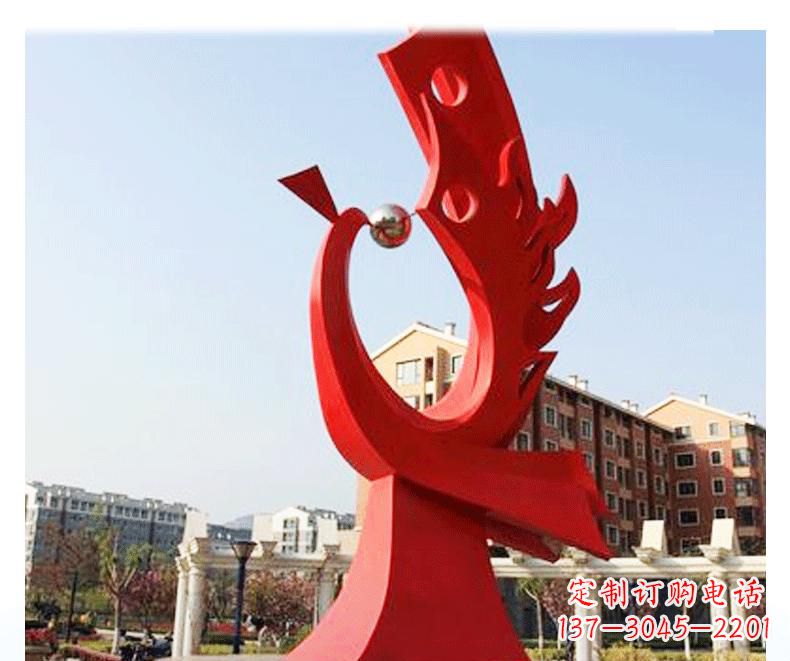 太原不锈钢凤凰雕塑——象征着新生