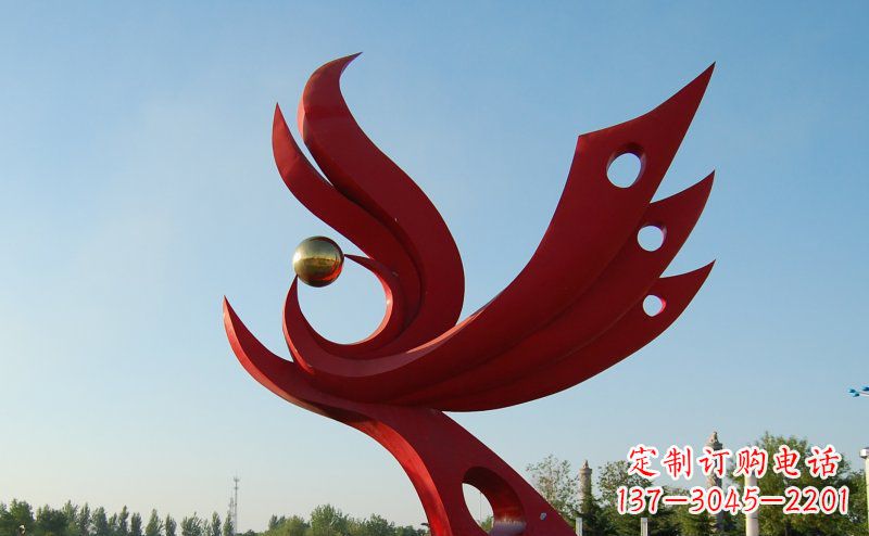 太原不锈钢公园的凤凰雕塑