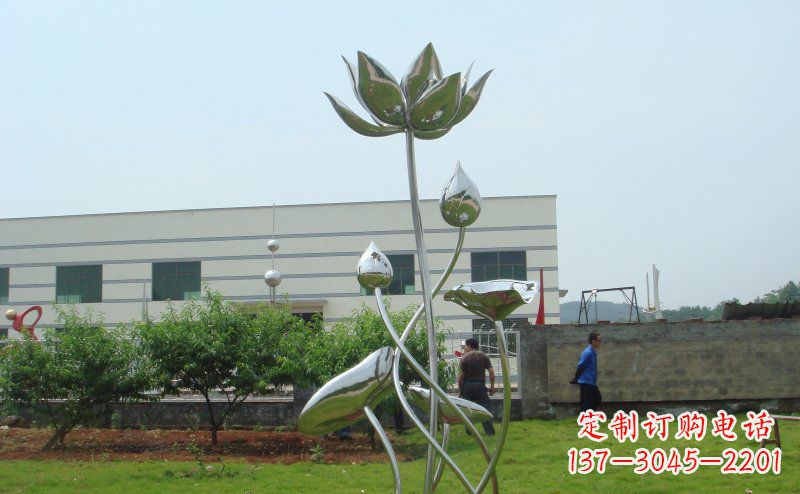 太原不锈钢荷花雕塑