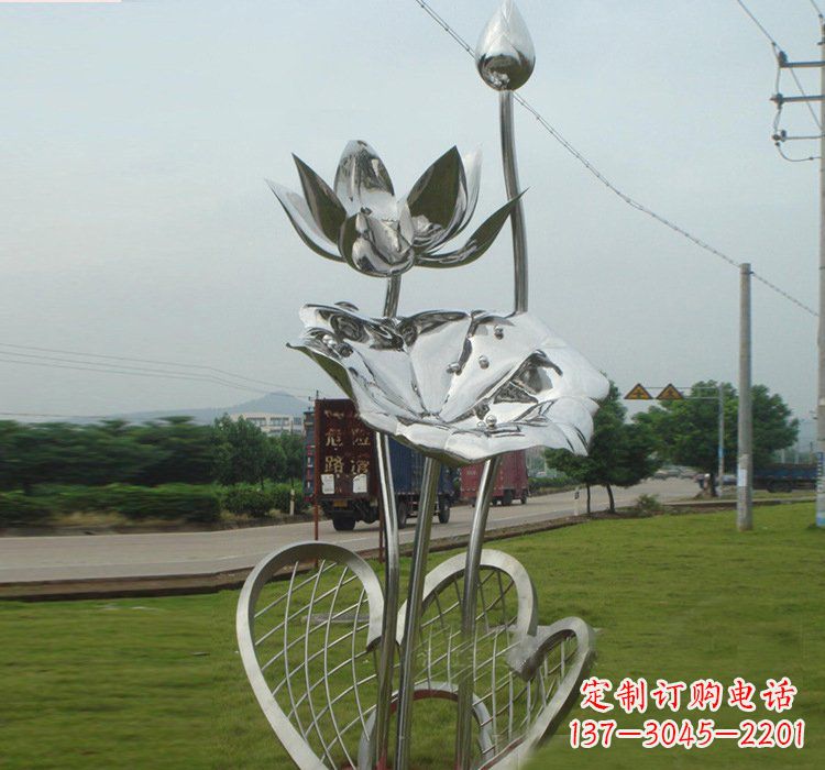 太原不锈钢荷叶雕塑——精美优雅的艺术品