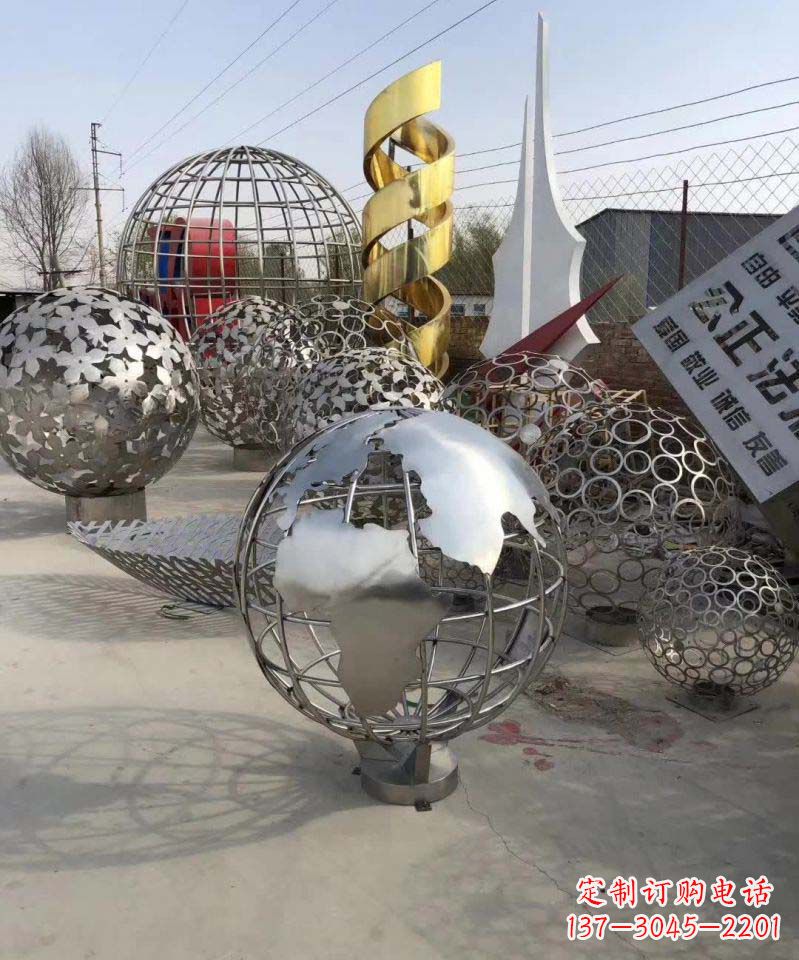 太原不锈钢地球雕塑融合艺术与自然的完美结合