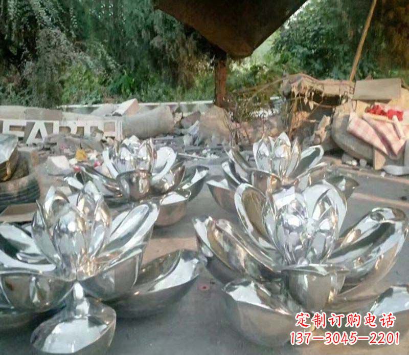 太原不锈钢荷花雕塑给公园带来灿烂美景