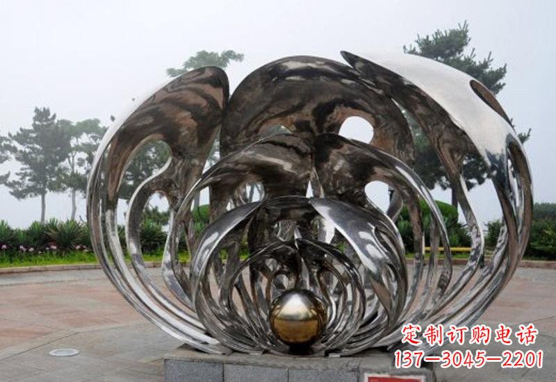 太原不锈钢贝壳雕塑海洋风情的精美礼赞