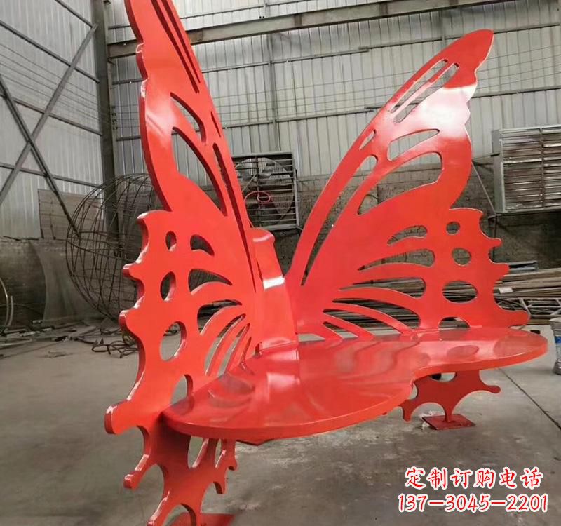 太原不锈钢蝴蝶座椅雕塑美丽的艺术作品