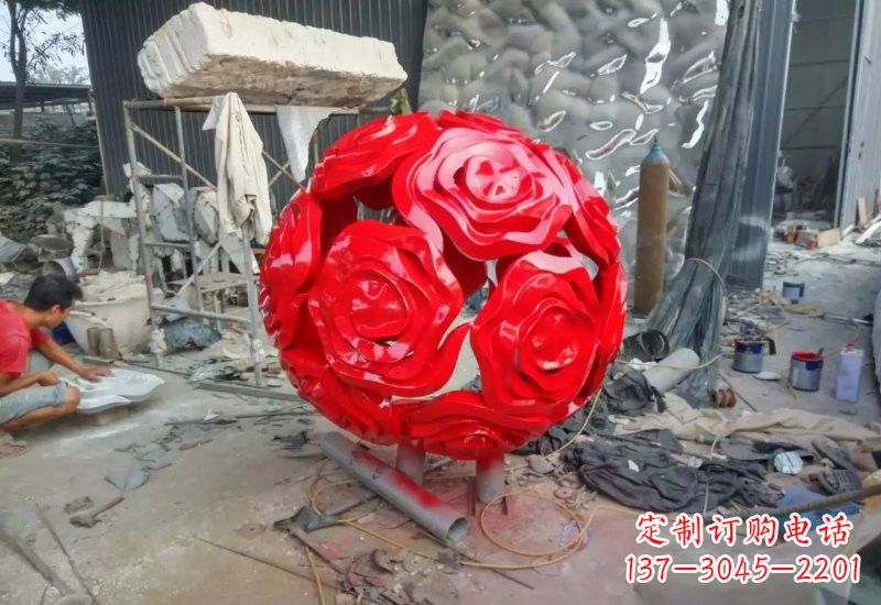 太原不锈钢玫瑰雕塑让玫瑰之美永存