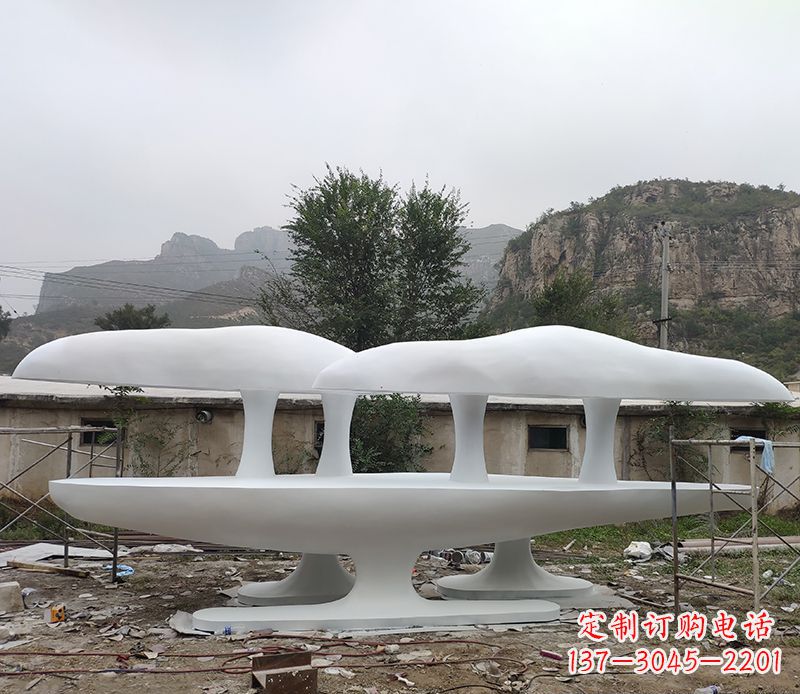 太原不锈钢蘑菇雕塑美丽的景观装置