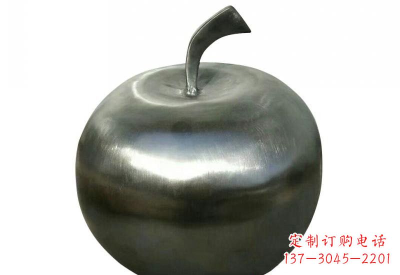 太原不锈钢苹果雕塑精美的艺术之作