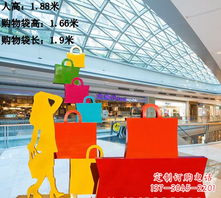 太原不锈钢购物袋雕塑艺术品的独特之处