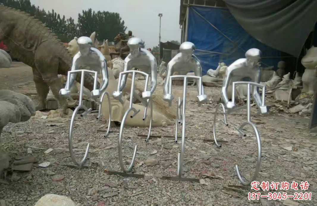 太原不锈钢自行车雕塑——美丽的自行车文化精神
