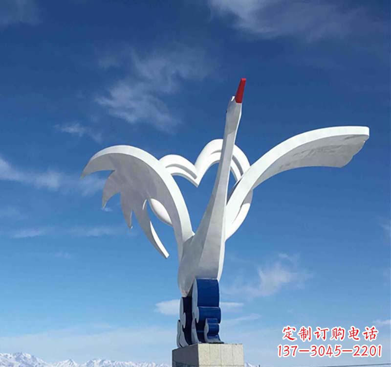 太原仙鹤雕塑传承中国传统文化