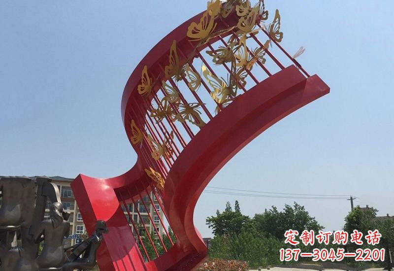 太原不锈钢蝴蝶灵动的艺术雕塑