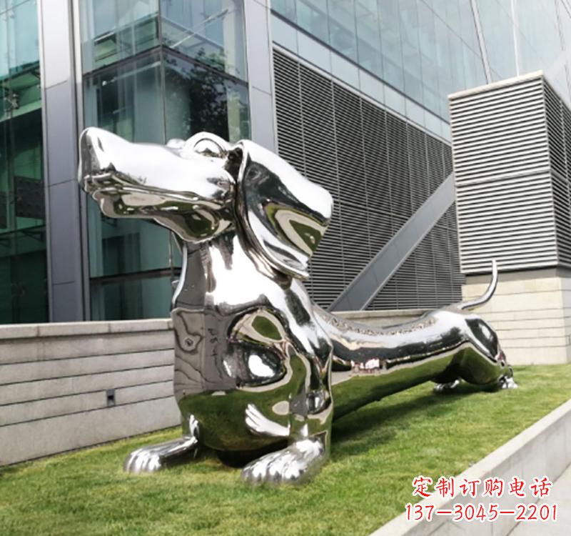 太原不锈钢动物雕塑——狗