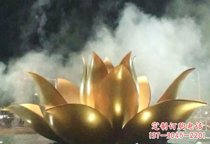 太原不锈钢莲花喷泉雕塑——让美景更加精彩