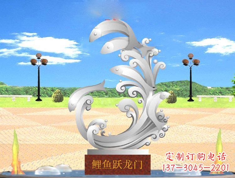 太原不锈钢广场上的龙雕塑