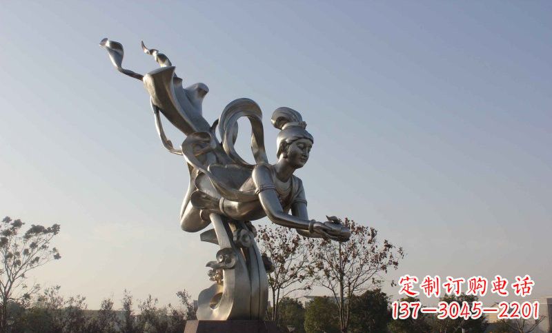 太原不锈钢蟠桃仙女雕塑美丽的传说