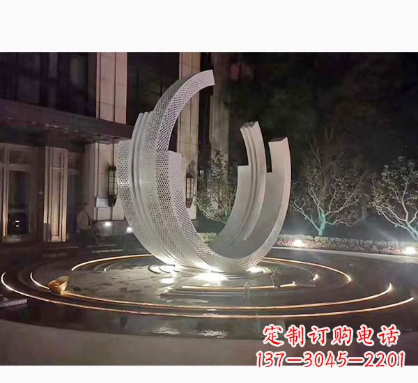 太原不锈钢广场喷泉雕塑精美的艺术珍品