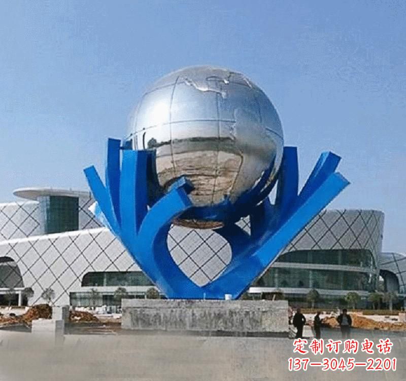 太原不锈钢地球雕塑缔造绿色家园
