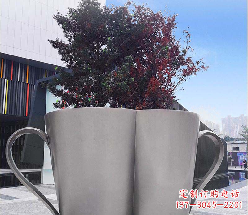 太原不锈钢花盆雕塑美观耐用