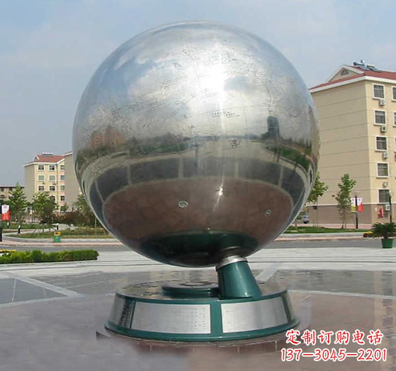 太原不锈钢地球雕塑现代艺术的精美结合