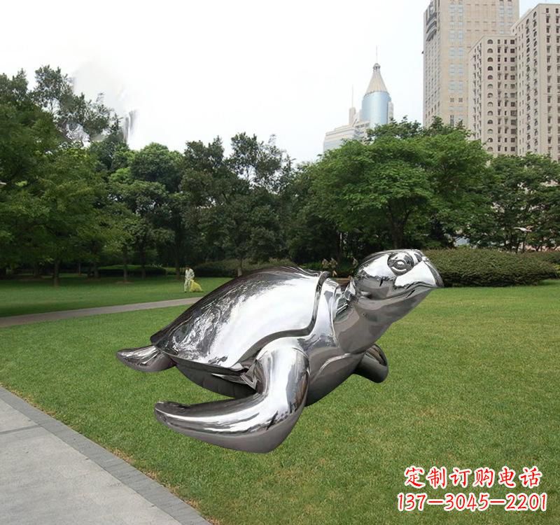 太原不锈钢海龟雕塑传承海洋文化的象征