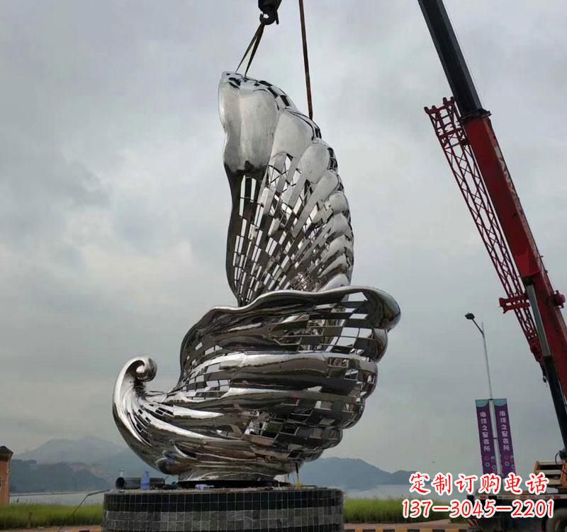 太原不锈钢海螺雕塑象征着海洋的美丽