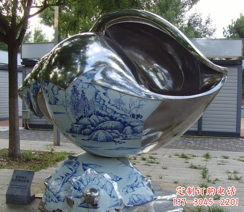 太原不锈钢海螺雕塑精致美观的艺术品