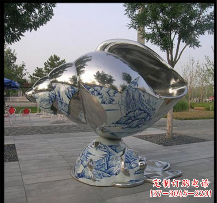 太原不锈钢海螺景观雕塑精美的海景景观