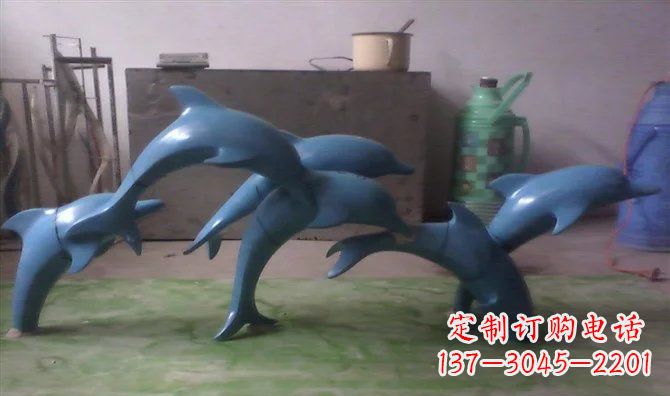 太原不锈钢海豚雕塑精致的艺术品
