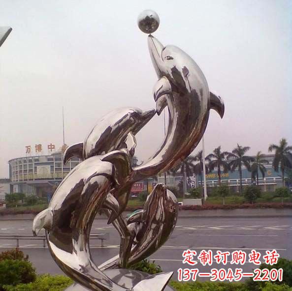 太原不锈钢海豚雕塑艺术之美