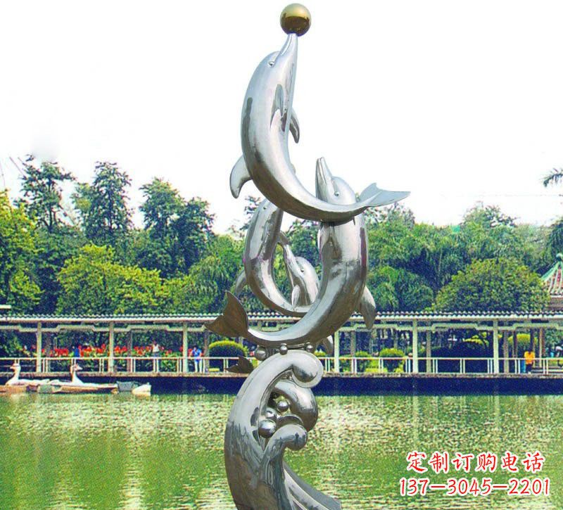 太原海豚的美丽雕塑