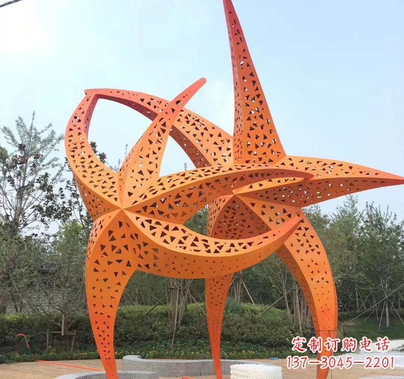 太原不锈钢海星海洋动物雕塑——美丽的海洋艺术