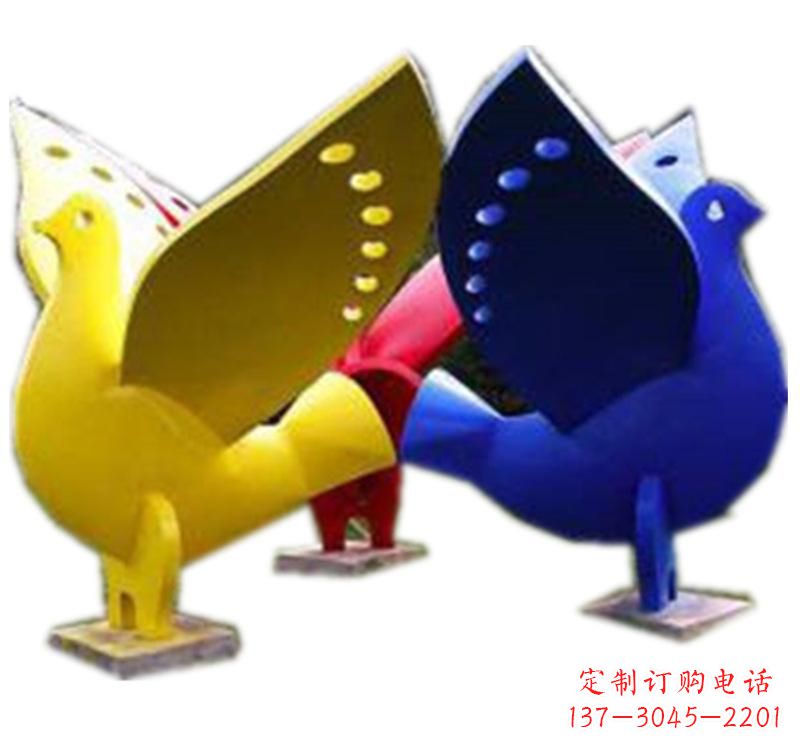 太原不锈钢制作的和平鸽雕塑