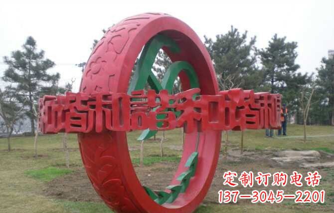 太原不锈钢谐圆环雕塑精致美观