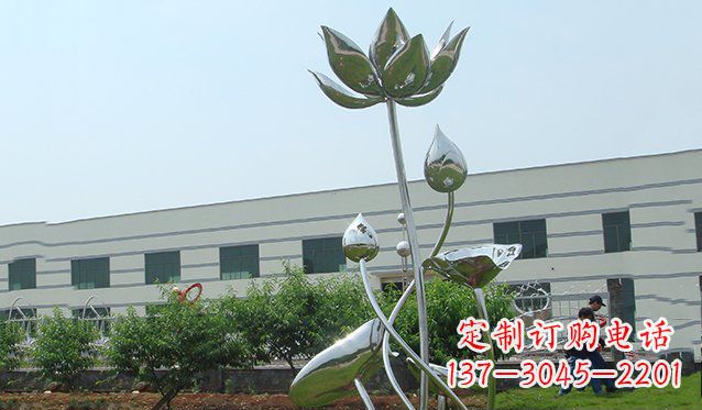 太原不锈钢荷花雕塑