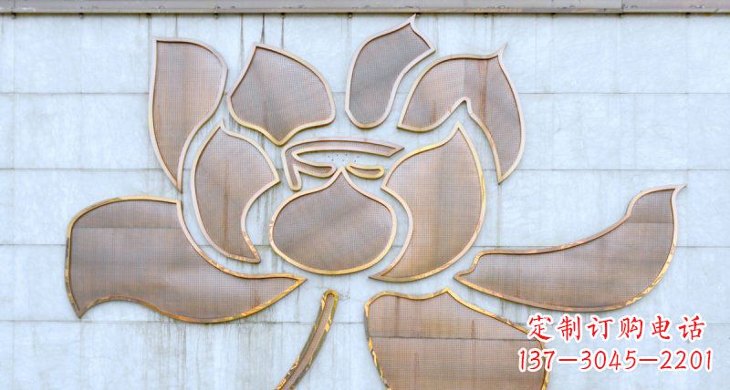 太原不锈钢荷花雕塑精致而富有意象