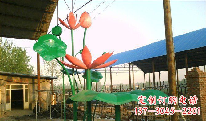 太原不锈钢荷叶雕塑精美而优雅