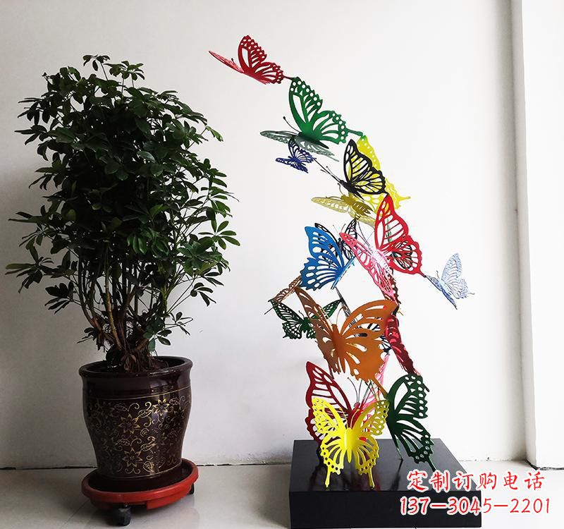 太原不锈钢蝴蝶雕塑精美的艺术品