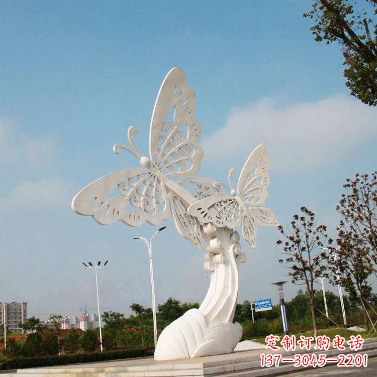 太原不锈钢蝴蝶雕塑——美丽传递自然之美