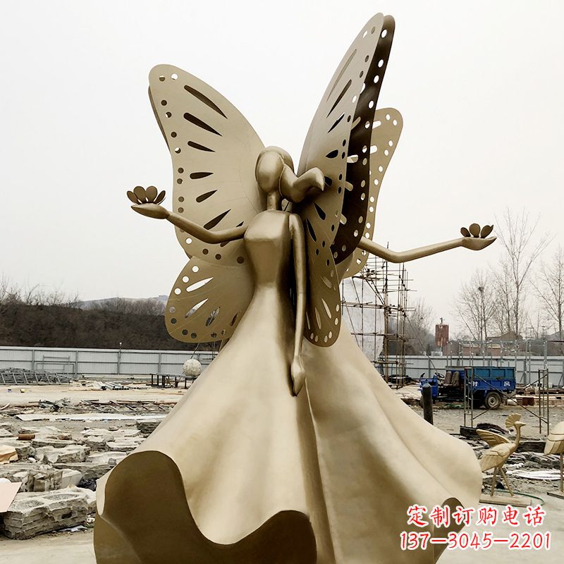 太原不锈钢蝴蝶少女艺术与美的完美结合