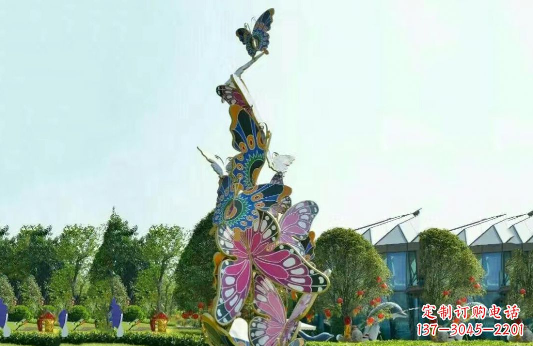 太原不锈钢蝴蝶美丽的雕塑之美
