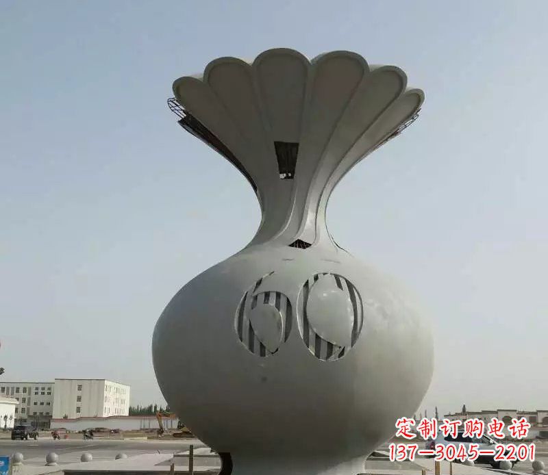 太原精美不锈钢花篮雕塑