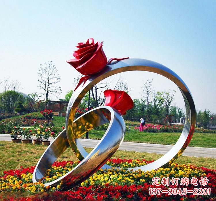 太原精美不锈钢戒指雕塑
