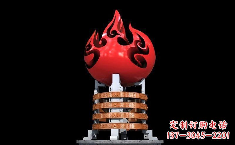 太原不锈钢火炬雕塑传承奋进精神