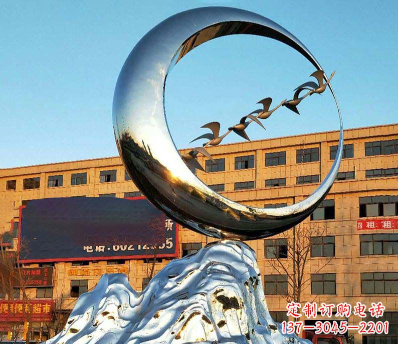 太原雁雕塑不锈钢的艺术精灵