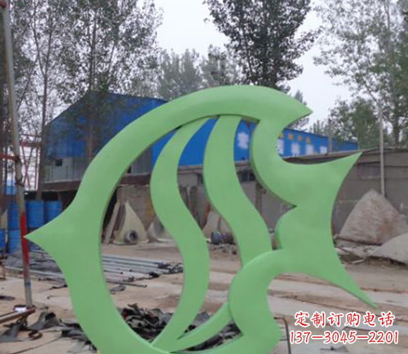 太原不锈钢剪纸鲤鱼雕塑——传承传统艺术
