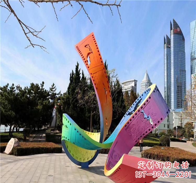 太原波浪状的不锈钢胶卷雕塑
