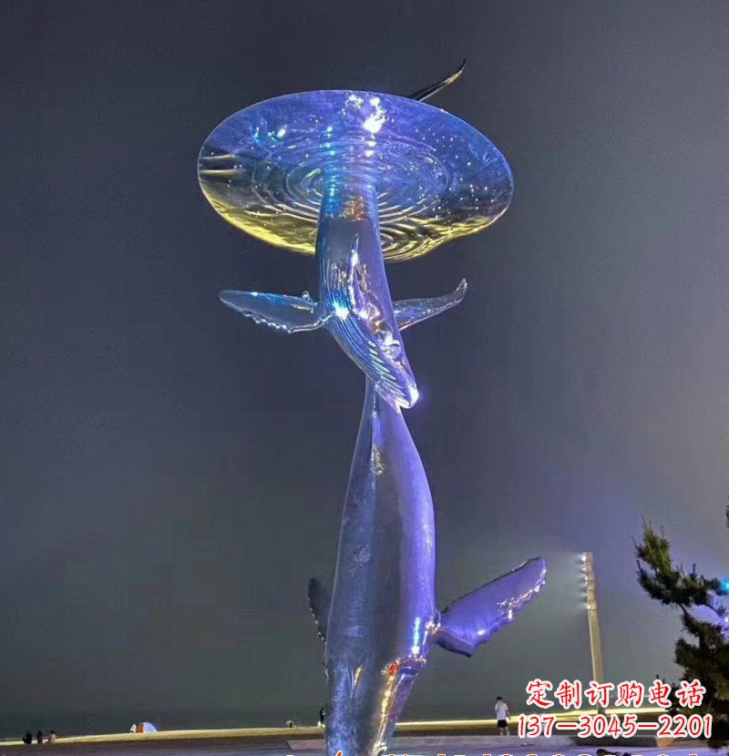 太原不锈钢鲸鱼雕塑——传承着海洋的精灵魅力