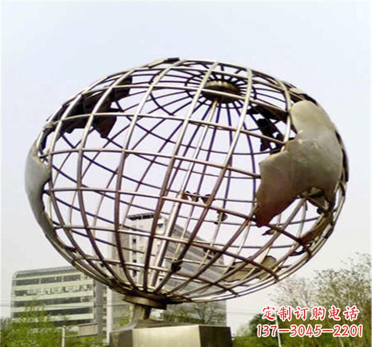 太原不锈钢地球仪雕塑让美景永恒
