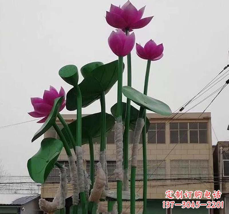 太原不锈钢荷花雕塑——精美绝伦