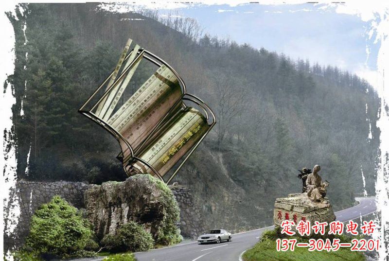 太原神农本草经竹简雕塑——传承中华文化精髓
